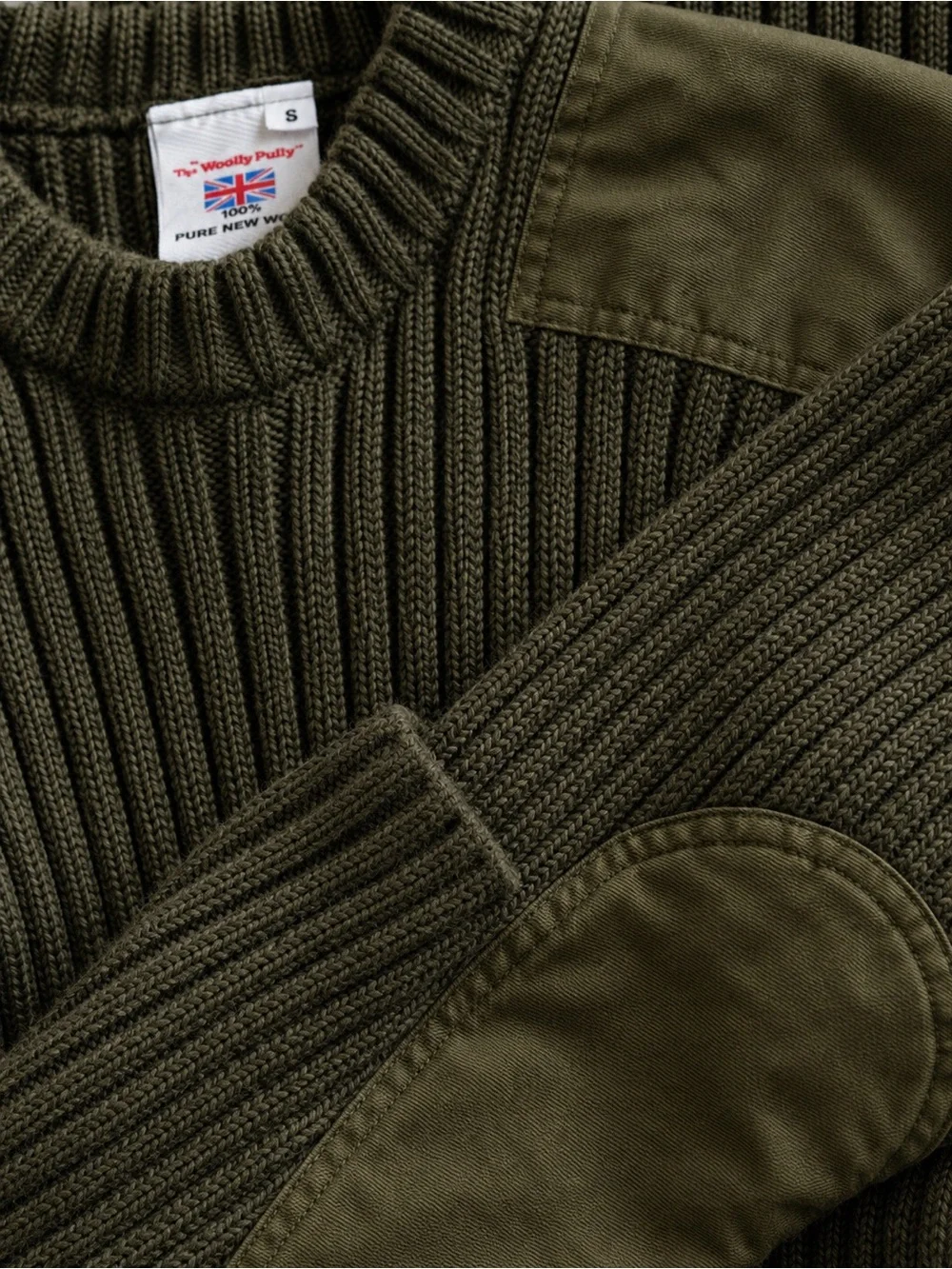 Woolly Pully British Military Commando Sweater Small Pure Wool Made in England
